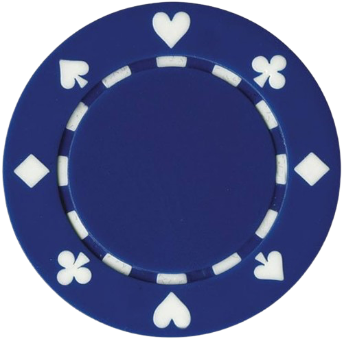 Blue poker chip